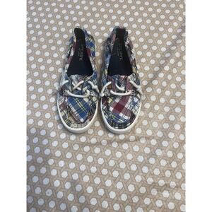 Sperry Top Sider  Women Americana Patchwork Boat Shoe Size 7M